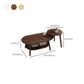 Wood Free-Form Coffee Table Modern 4 Legs Coffee Table with Storage Clearhalo 'Coffee & Accent Tables' 'Coffee Tables' 'coffee_tables' 'furn' 'furn_coffee_tables' 'Furniture' 'Living Room Furniture' 7390184