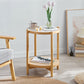 Minimalism Tropical Coffee Table Glass 4 Legs Storage Round Coffee Cocktail Table