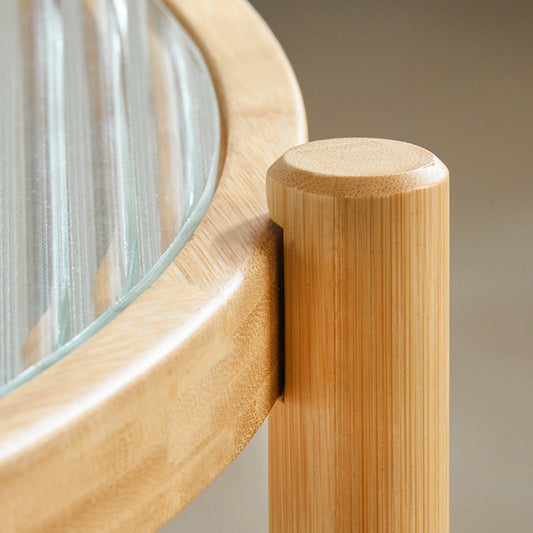 Tavolino tropicale di caffettiera tropicale 4 gambe stoccaggio tavolo da caffè rotondo