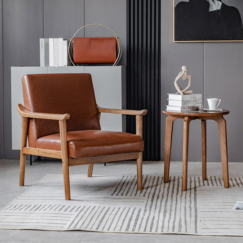 Solid Wood Side Chair Stain Resistant Lounge Chair for Living Room Clearhalo 'Accent Chairs' 'accent_chairs' 'Chairs & Seating' 'furn' 'furn_accent_chairs' 'Furniture' 'Living Room Furniture' 7390257