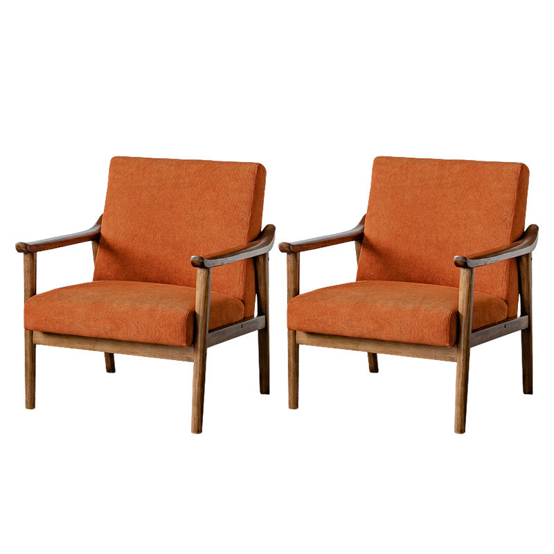 Solid Wood Side Chair Stain Resistant Lounge Chair for Living Room Red Corduroy 2 Piece Set Clearhalo 'Accent Chairs' 'accent_chairs' 'Chairs & Seating' 'furn' 'furn_accent_chairs' 'Furniture' 'Living Room Furniture' 7390264