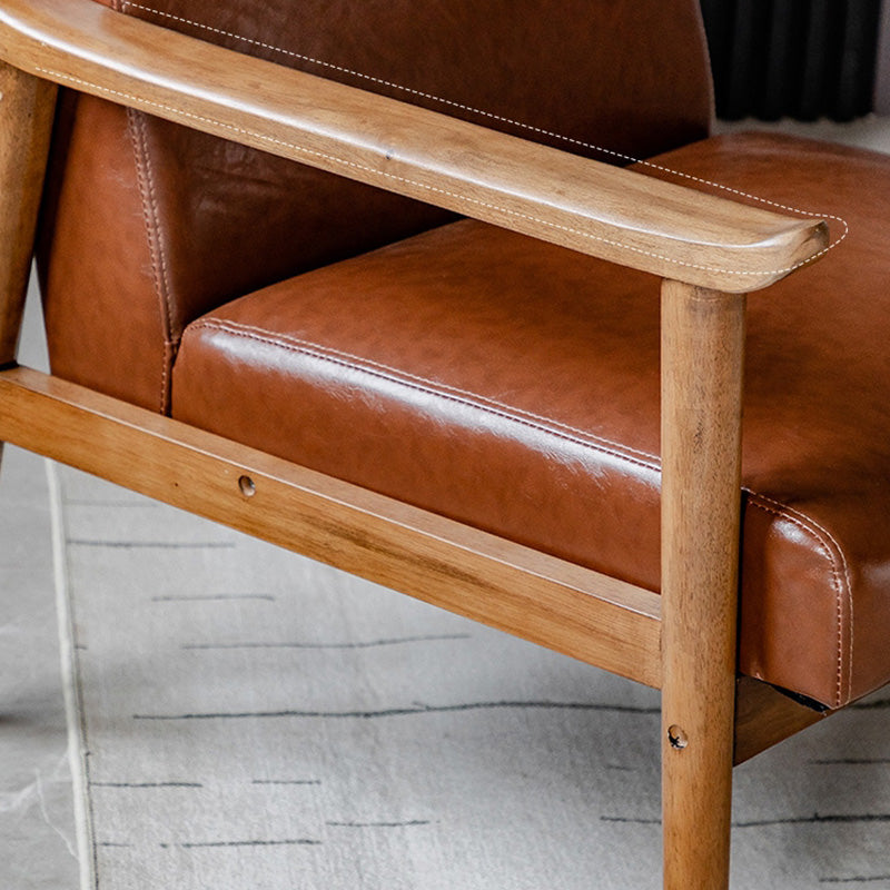 Solid Wood Side Chair Stain Resistant Lounge Chair for Living Room Clearhalo 'Accent Chairs' 'accent_chairs' 'Chairs & Seating' 'furn' 'furn_accent_chairs' 'Furniture' 'Living Room Furniture' 7390271