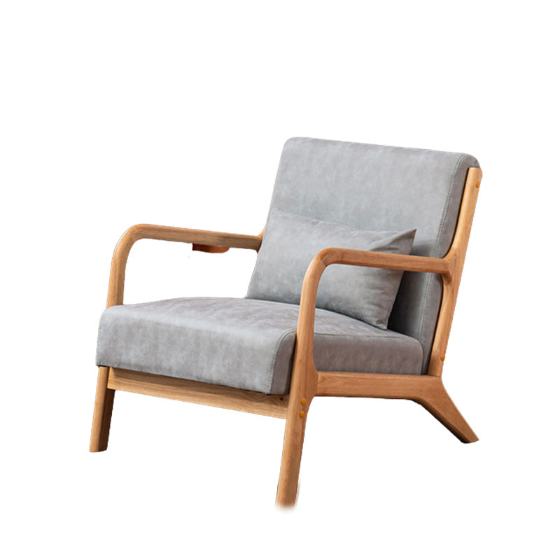 Cushion Back Side Chair Removable Slipcover Lounge Chair for Living Room Tech Cloth Blue 1 Piece Clearhalo 'Accent Chairs' 'accent_chairs' 'Chairs & Seating' 'furn' 'furn_accent_chairs' 'Furniture' 'Living Room Furniture' 7390281