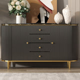 Glam Horizontal Combo Dresser White/Gray Dresser with Storage for Home