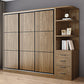 Modern Style Freestanding Wardrobe Pine Wood Wardrobe with Drawer