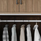 Modern Style Freestanding Wardrobe Pine Wood Wardrobe with Drawer