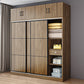 Modern Style Freestanding Wardrobe Pine Wood Wardrobe with Drawer