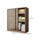 Modern Style Freestanding Wardrobe Pine Wood Wardrobe with Drawer