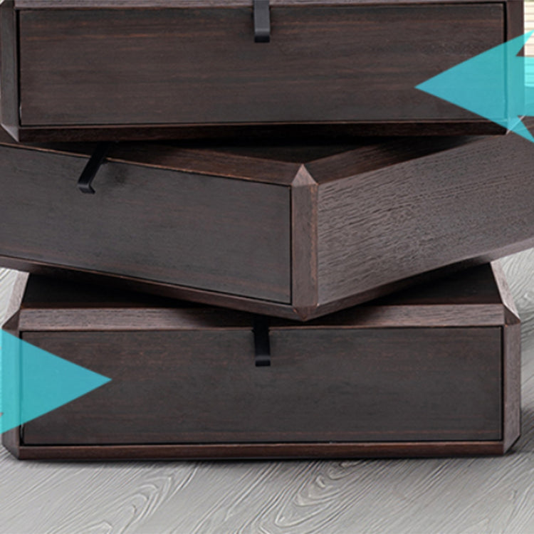 Comodino in legno comodino mobile contemporaneo con 3 cassetti