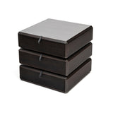 木製のベッドナイトスタンド3つの引き出しが付いた現代的なベッドサイドキャビネット