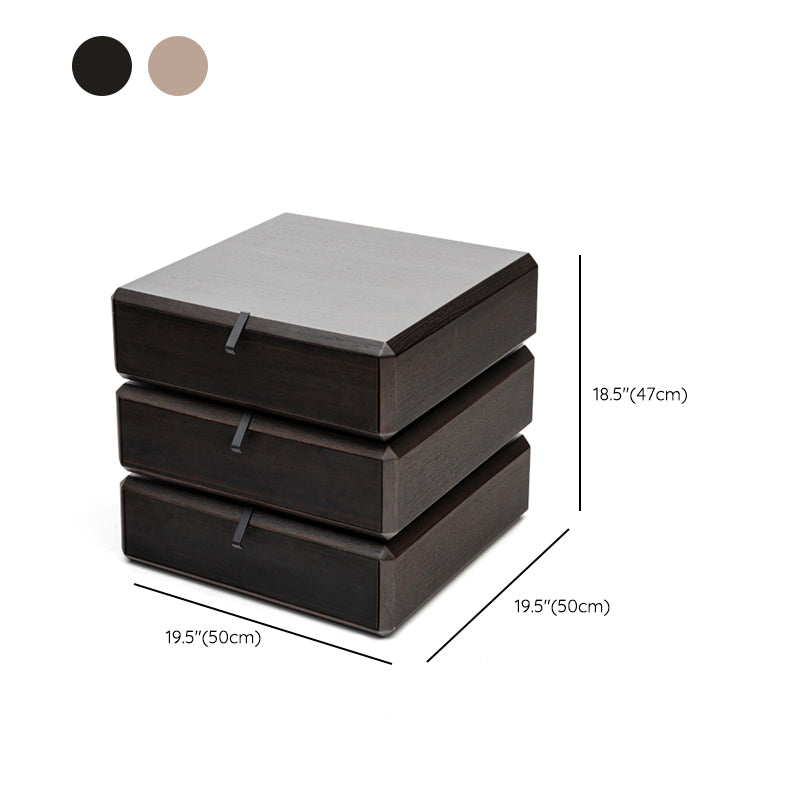 木製のベッドナイトスタンド3つの引き出しが付いた現代的なベッドサイドキャビネット