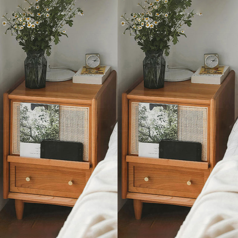 Table de nuit contemporaine en bois massif lit de nuit pour chambre à coucher