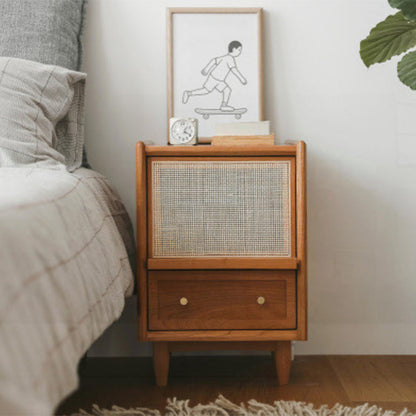 Table de nuit contemporaine en bois massif lit de nuit pour chambre à coucher