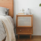 Table de nuit contemporaine en bois massif lit de nuit pour chambre à coucher