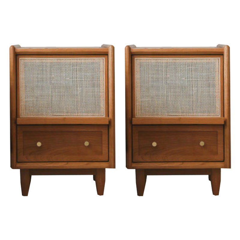 Table de nuit contemporaine en bois massif lit de nuit pour chambre à coucher