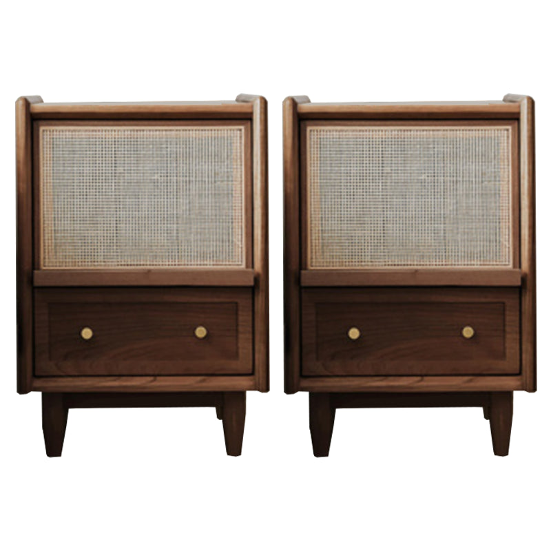 Table de nuit contemporaine en bois massif lit de nuit pour chambre à coucher