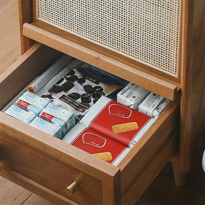 Table de nuit contemporaine en bois massif lit de nuit pour chambre à coucher