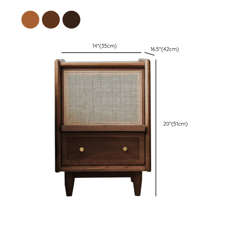 Table de nuit contemporaine en bois massif lit de nuit pour chambre à coucher