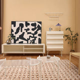 Contemporary Vertical Storage Chest Wood Storage Dresser with 4 Drawers for Home