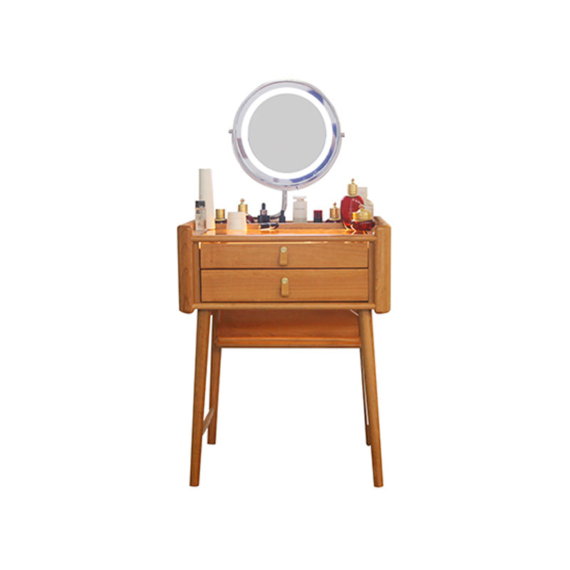 29.53" Height Wood Vanity Makeup Table Vanity Mirrorl with Drawers for Bedroom
