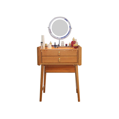 29.53" Height Wood Vanity Makeup Table Vanity Mirrorl with Drawers for Bedroom