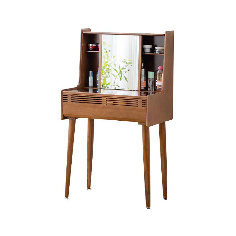 Tavolo da toeletta moderno tavolo da costume in legno solido set di vanità a specchio