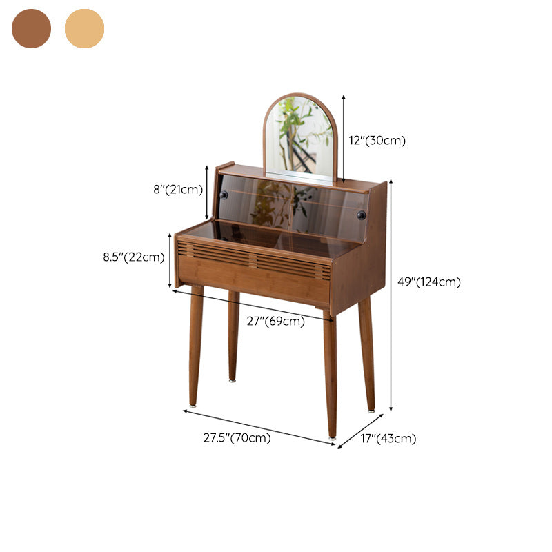 Tavolo da toeletta moderno tavolo da costume in legno solido set di vanità a specchio