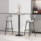 Modern Round Bar Table Set 1/3 Pcs Stone Top Bar Table and Leather Upholstered Stools Clearhalo 'Bar Furniture' 'furn' 'furn_home_bar_bar_sets' 'Furniture' 'Home Bars & Bar Sets' 'home_bar_bar_sets' 'Kitchen & Dining Furniture' 7391570