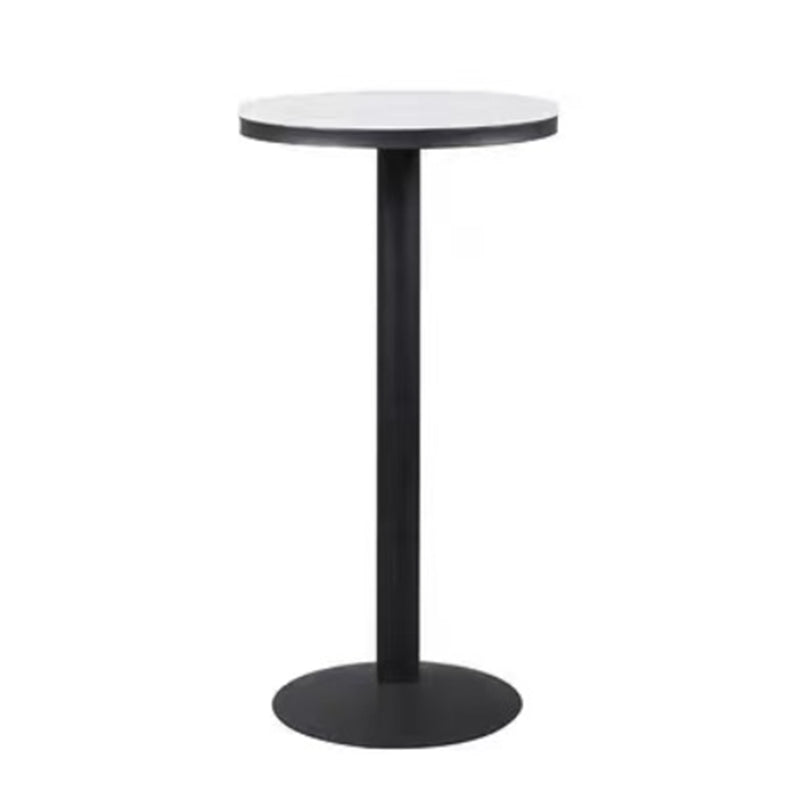 Modern Round Bar Table Set 1/3 Pcs Stone Top Bar Table and Leather Upholstered Stools Table White 1 Piece Clearhalo 'Bar Furniture' 'furn' 'furn_home_bar_bar_sets' 'Furniture' 'Home Bars & Bar Sets' 'home_bar_bar_sets' 'Kitchen & Dining Furniture' 7391578