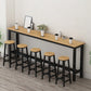 Industrial Rectangle Wood Counter Table 6 Pieces Bar Table Set for Cafe Clearhalo 'Bar Furniture' 'furn' 'furn_home_bar_bar_sets' 'Furniture' 'Home Bars & Bar Sets' 'home_bar_bar_sets' 'Kitchen & Dining Furniture' 7391603