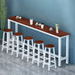Industrial Rectangle Wood Counter Table 6 Pieces Bar Table Set for Cafe Table & Chair(s) Brown White Clearhalo 'Bar Furniture' 'furn' 'furn_home_bar_bar_sets' 'Furniture' 'Home Bars & Bar Sets' 'home_bar_bar_sets' 'Kitchen & Dining Furniture' 7391608