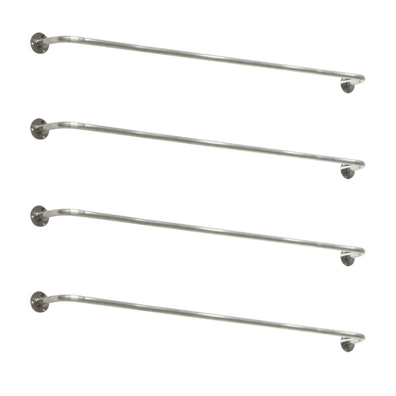 Moderne Kleiderbügelmauer mit Edelstahlbedeckung in Silber montiert