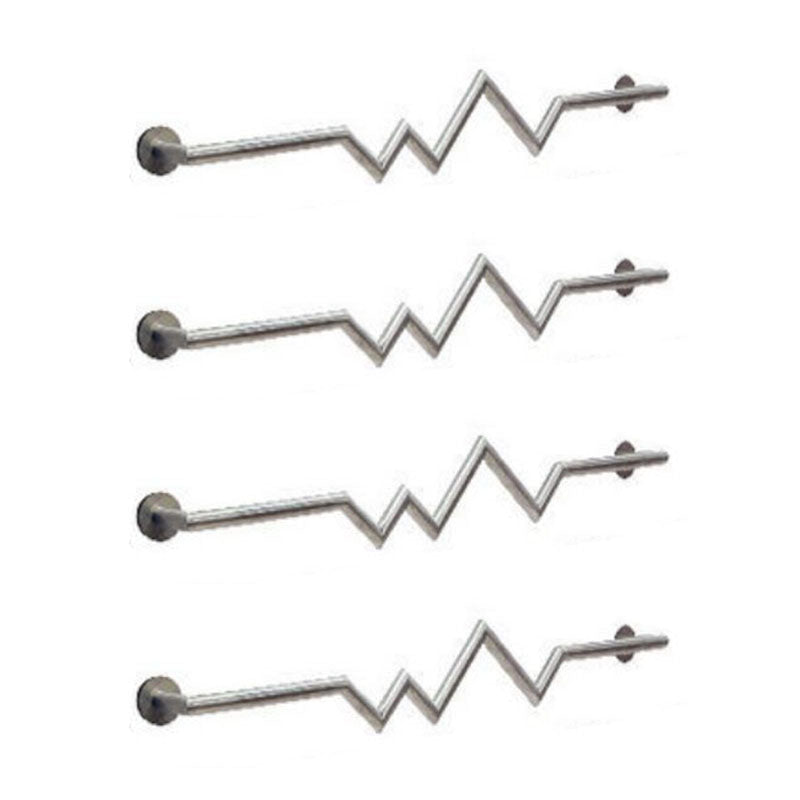 Moderne Kleiderbügelmauer mit Edelstahlbedeckung in Silber montiert