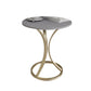 Glam Metal Side End Table Pedestal Round Sofa Side Accent Table Gold Gray 1 Clearhalo 'Coffee & Accent Tables' 'End & Side Tables' 'end_side_tables' 'furn' 'furn_end_side_tables' 'Furniture' 'Living Room Furniture' 7391793