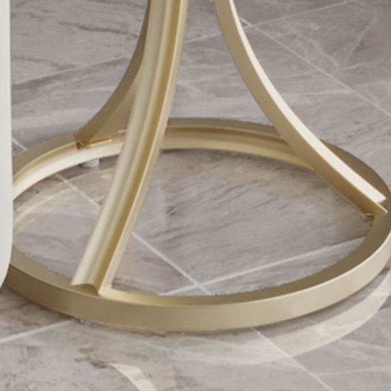 Glam Metal Side End Table Pedestal Round Sofa Side Accent Table Clearhalo 'Coffee & Accent Tables' 'End & Side Tables' 'end_side_tables' 'furn' 'furn_end_side_tables' 'Furniture' 'Living Room Furniture' 7391794