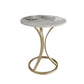 Glam Metal Side End Table Pedestal Round Sofa Side Accent Table Gold White Grey 1 Clearhalo 'Coffee & Accent Tables' 'End & Side Tables' 'end_side_tables' 'furn' 'furn_end_side_tables' 'Furniture' 'Living Room Furniture' 7391801