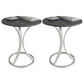 Glam Metal Side End Table Pedestal Round Sofa Side Accent Table Silver Black Gold 2 Clearhalo 'Coffee & Accent Tables' 'End & Side Tables' 'end_side_tables' 'furn' 'furn_end_side_tables' 'Furniture' 'Living Room Furniture' 7391806