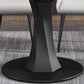 Modern Pedestal Dining Table Stone Top Dining Table with Leaf Extension Clearhalo 'Dining Tables & Seating' 'Dining Tables' 'dining_table' 'furn' 'furn_dining_table' 'Furniture' 'Kitchen & Dining Furniture' 7392062