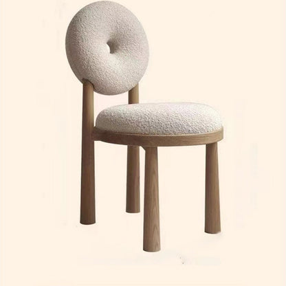 Contemporary Upholstered Armless Chair Home Metal Legs Dining Chair