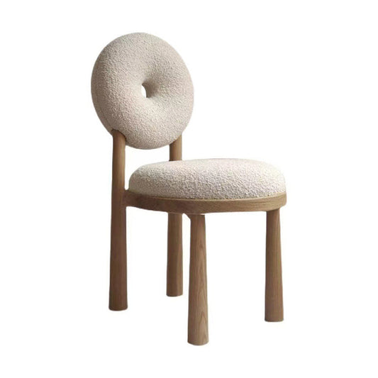 Eigentijdse gestoffeerde armloze stoel huis metalen benen eetkamerstoel