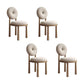 Contemporary Upholstered Armless Chair Home Metal Legs Dining Chair