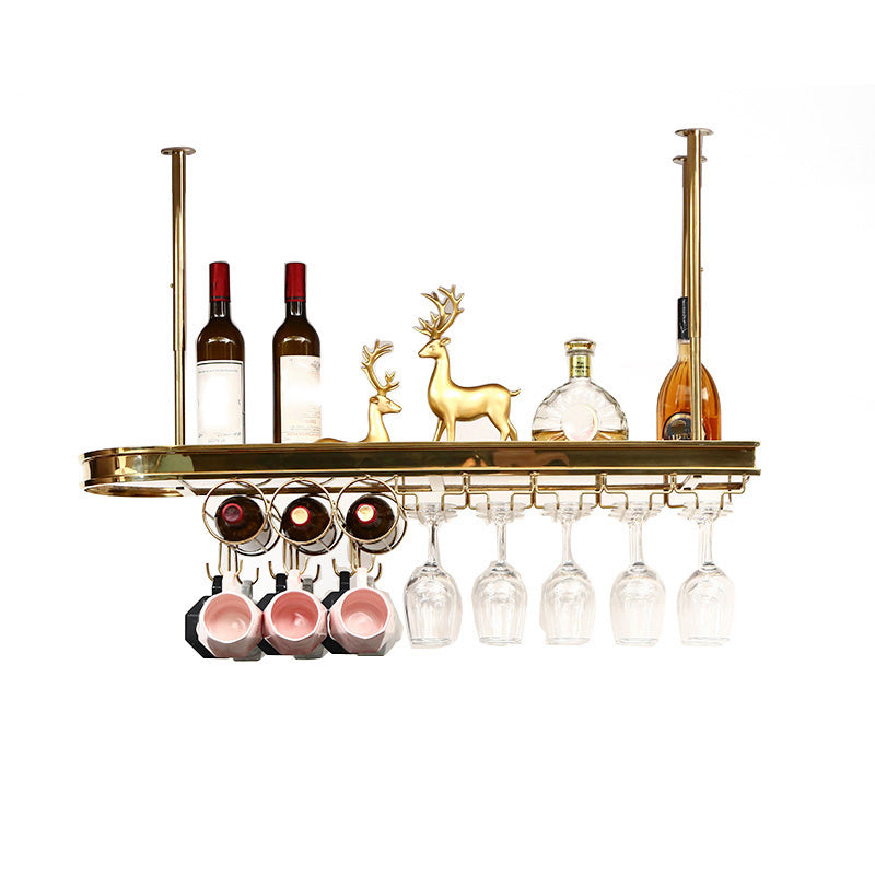 Luxury Hanging Wine Bottle Holder Kitchen Metal Wine Rack Bottle