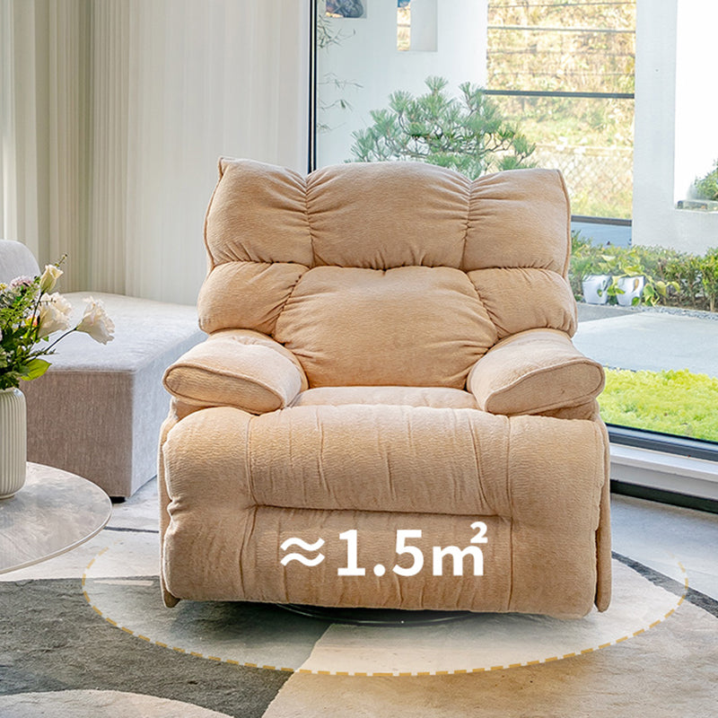 Reclinabile standard posteriore trapuntato con base in metallo in velluto reclinabile