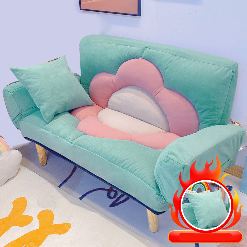 Flared Arm Loveseat Sofa Apartment Arm Settee for Living Room