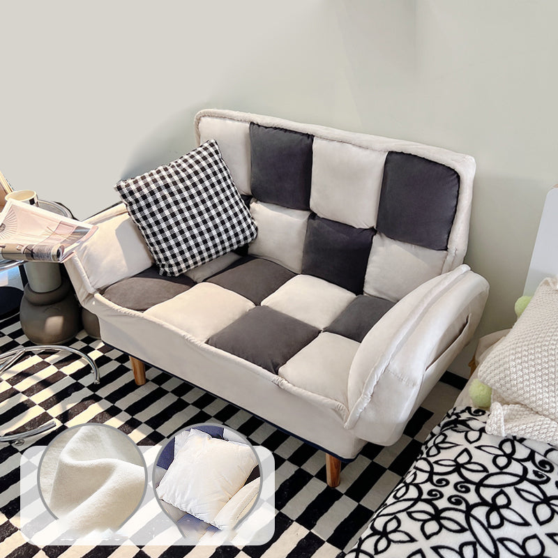 Flared Arm Loveseat Sofa Apartment Arm Settee for Living Room