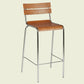 Tabouret de comptoir de style moderne, tabouret de bar à dossier bas en bois avec repose-pieds