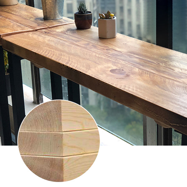Table à manger de bar de style industriel Table à vin de bar en bois rectangulaire