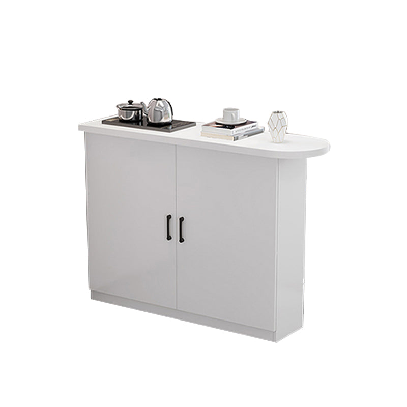 Modern Indoor Counter Table Faux Wood Bar Stool Table with Storage White Without Chairs Clearhalo 'Bar Furniture' 'Bar Tables' 'bar_tables' 'furn' 'furn_bar_tables' 'Furniture' 'Kitchen & Dining Furniture' 7393667