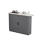 Modern Indoor Counter Table Faux Wood Bar Stool Table with Storage Gray-White Without Chairs Clearhalo 'Bar Furniture' 'Bar Tables' 'bar_tables' 'furn' 'furn_bar_tables' 'Furniture' 'Kitchen & Dining Furniture' 7393668