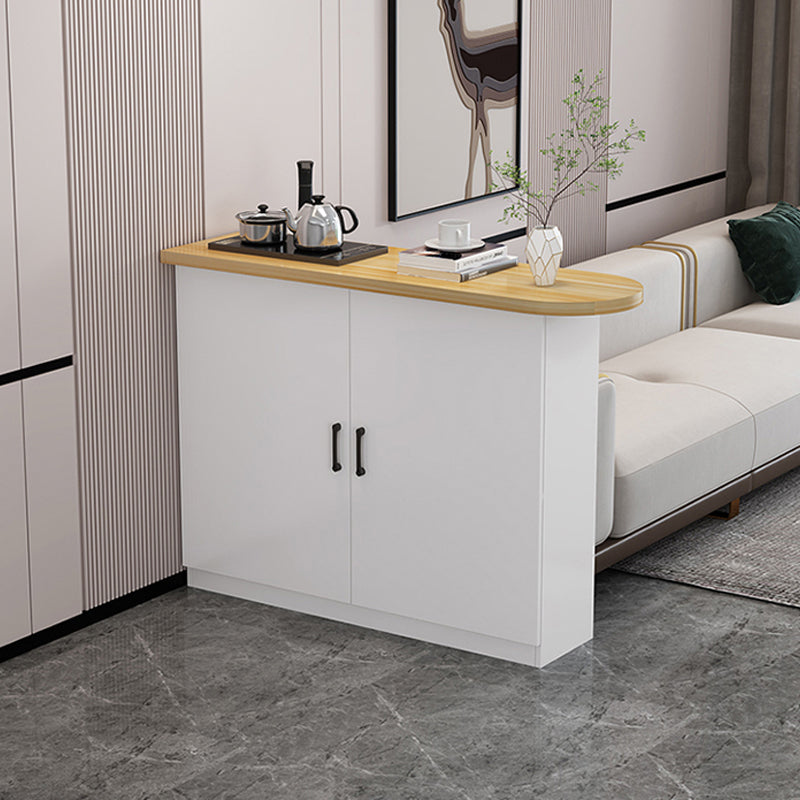 Modern Indoor Counter Table Faux Wood Bar Stool Table with Storage Clearhalo 'Bar Furniture' 'Bar Tables' 'bar_tables' 'furn' 'furn_bar_tables' 'Furniture' 'Kitchen & Dining Furniture' 7393669